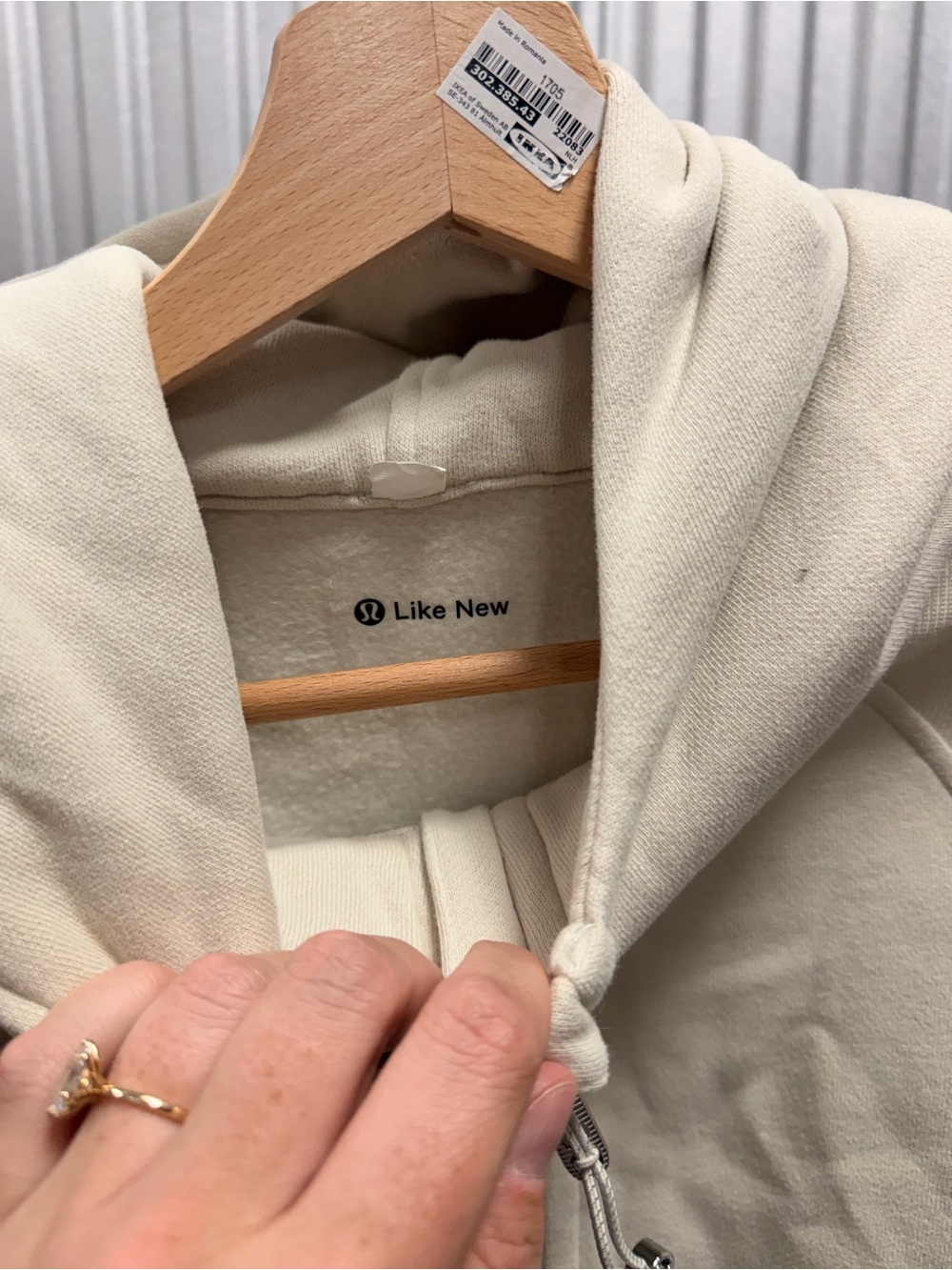 Lululemon Scuba Oversized Half-Zip Hoodie - XL/XXL - Bone (First Release) - Picture 3 of 5